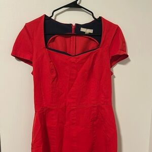 Banana Republic Red Midi Dress
